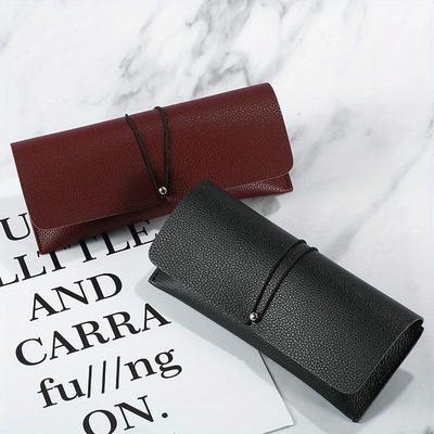 Glasses Case Cover with Rope Buckle Storage Box Sunglasses Case Pouch Eyewear Container Organizer