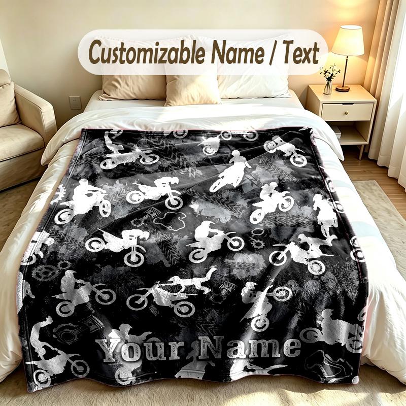 Fantasy Magic Theme Soft Blanket Personalized Custom Name Text Print Warm Blanket Home Sofa Bedroom Decor