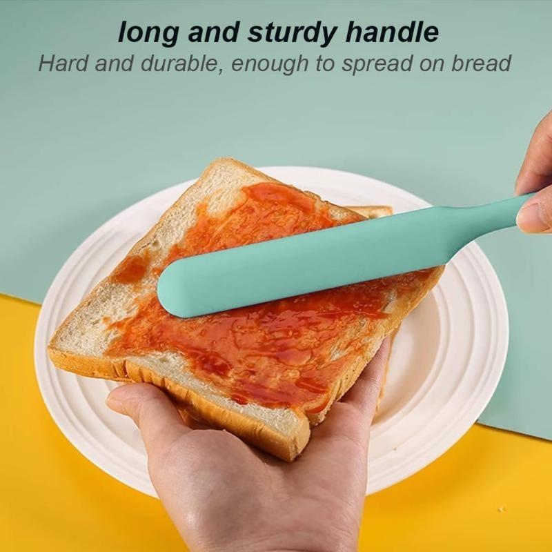 Food-Grade Silicone Long Scraper, Cake Making Cream Spatula Baking Accessory