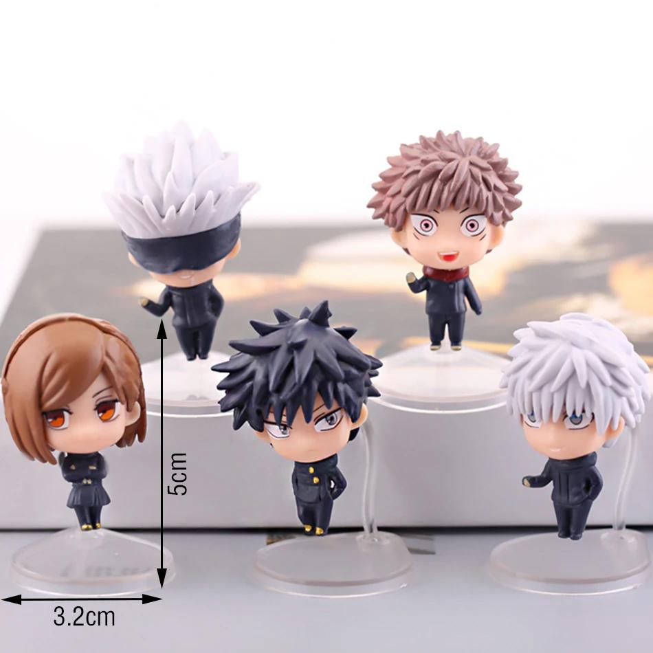 Jujutsu Kaisen Anime Gojo Satoru Kugisaki Kawaii Figurines 5Pcs Set Q Version Pvc Action Figure Modle Toys Kids holiday Gifts