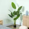 Indoor Artificial Plant 160 Cm, Artificial Tree with Plastic Pot and Flocked Soil, Green
