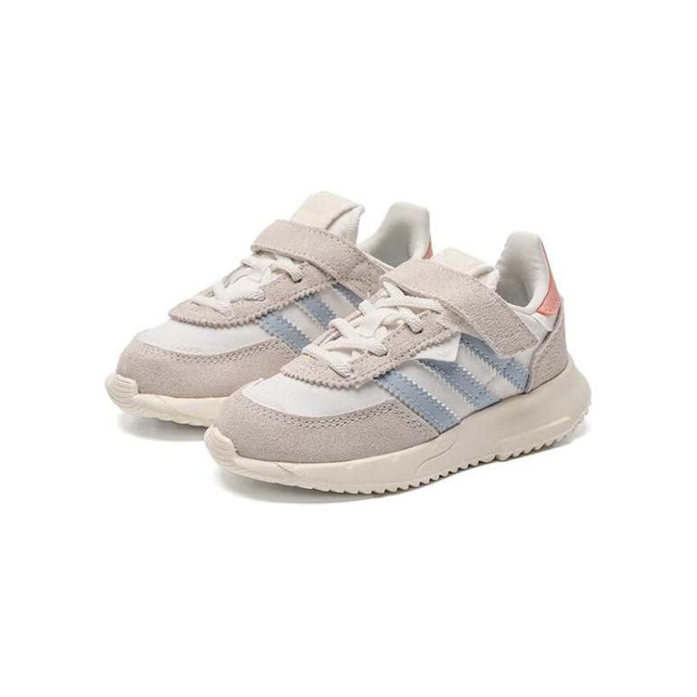 Adidas Originals Retropy F2 Casual Comfortable Versatile Shock Absorbing Durable Low Top Walking Shoes Baby Shoes White Brown IG0751