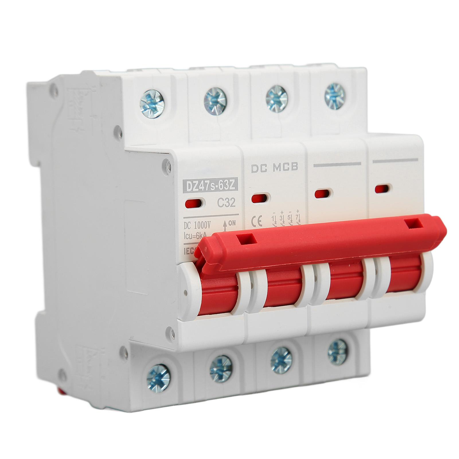 

4P Автоматичний вимикач постійного струму Мініатюрний Електромагнітна система Швидке спрацювання Висока безпека PV Повітряний вимикач