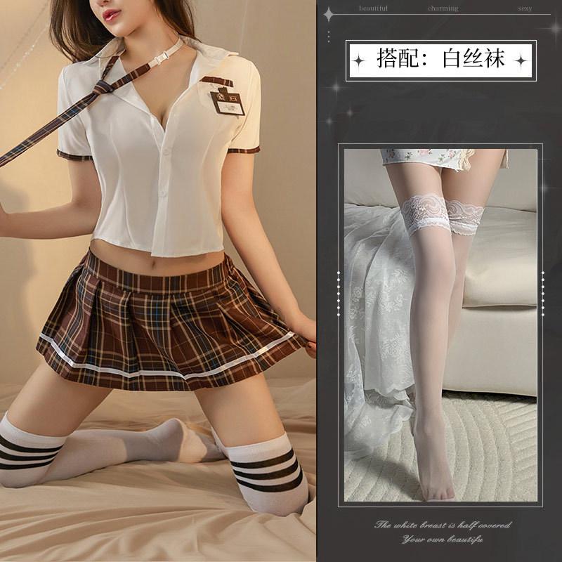 JK uniform pure lust babes sexy suit college style waist shirt women's super short pleated skirt cos temptation