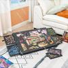 Large Folding Puzzle Table with Adjustable Stand and 6 Storage Drawers Portable Jigsaw Board Sorting Station Foldable Puzzle Pad