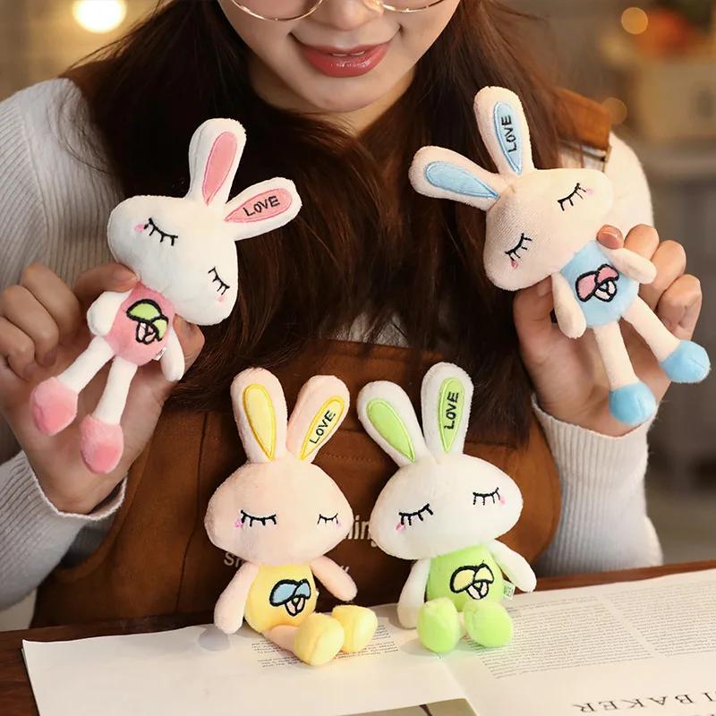 Plush Bunny Keychain Stuffed Rabbit Pendant Animals Key Ring Charm Decor Itemation For Purse Handbag Backpack Wallet Baby Photo Props