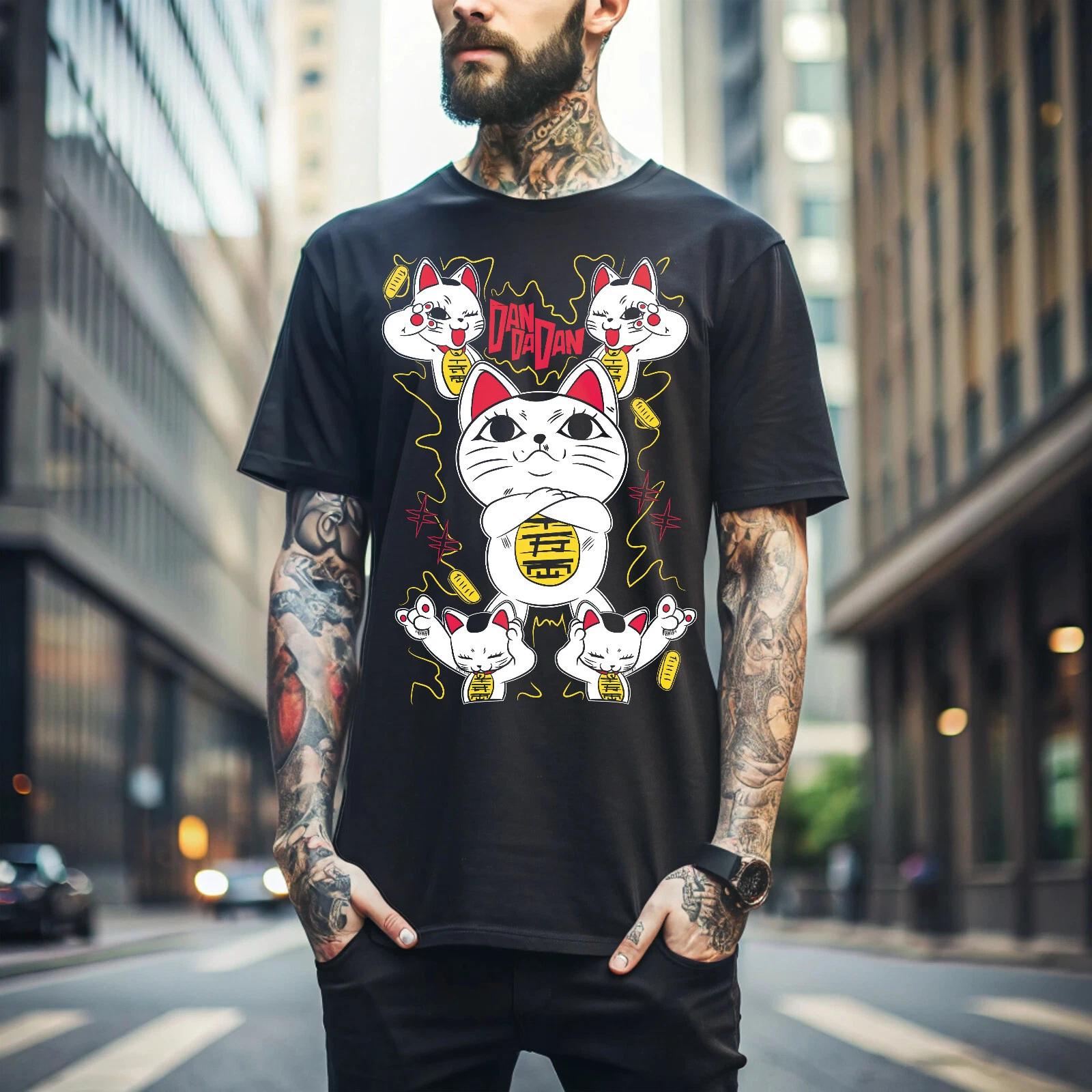 

100% хлопок ТОПЫ УНИСЕКС ФУТБОЛКИ МУЖСКИЕ ЖЕНСКИЕ Футболка Dandadan Японское Аниме Манга Подарок Эксклюзивная Футболка Все Размеры 031 XL чёрный