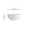 ZISIZ Pure White Ceramic Dining Bowl Set