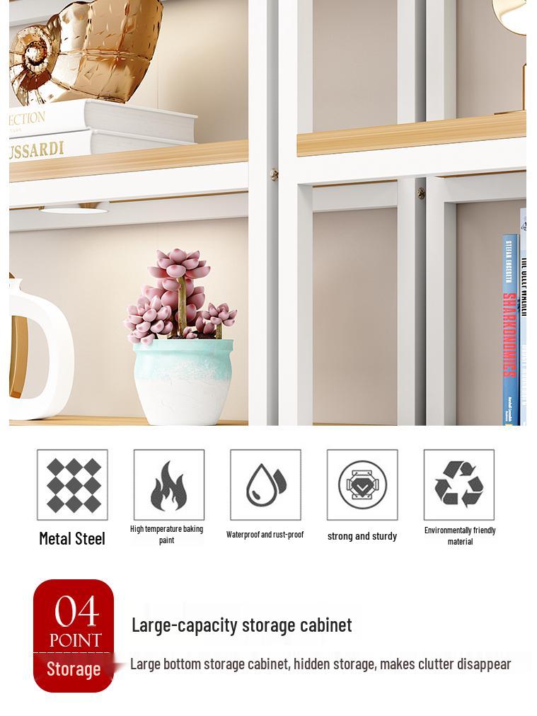 Wooden Floor-Standing Gondola Display Rack for Cosmetics