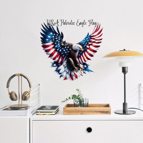 Bald Eagle Wall Sticker Reusable Electrostatic Wall Decals Waterproof Moisture-Proof Wall Sticker for Home Living Room Bedroom Decor