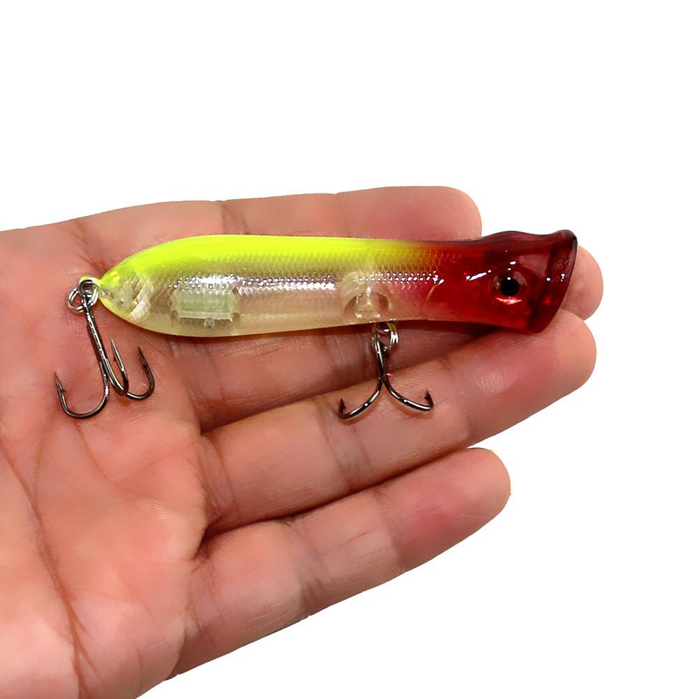 HENGJIA 10pcs Hard Popper Fishing Lures Bass Baits Hard Lures 8.5cm/3.35" Fishing Lures