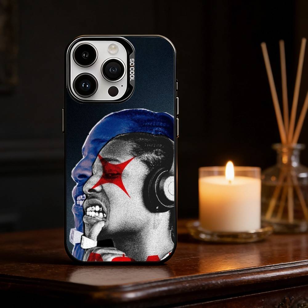 

Чехол для телефона рэпера ASAP Rocky для iPhone 17 16 15 14 13 12 11 Pro Max Plus Серебристый Матовый Черный Чехол iPhone14Plus