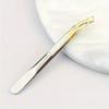 1PC Slant Tips Eyebrow Clips Stainless Steel Eyelash Extension Tweezers Brow Hair Removal Tweezers Makeup Tools Eyebrow Pliers