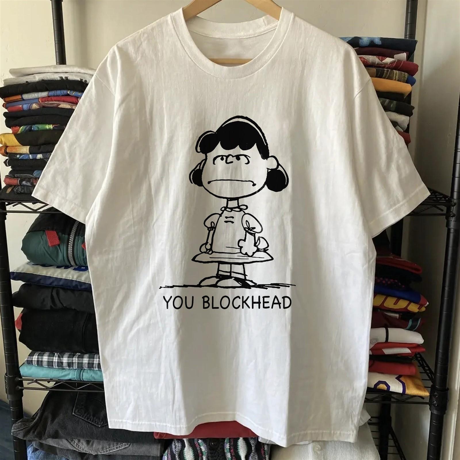 Lucy Peanuts You Blockhead Aged T-Shirt White M M
