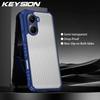 KEYSION Heavy Duty Shockproof Phone Case for Xiaomi POCO X7 Pro Soft Silicone+PC Translucent Matte Back Cover for Redmi Turbo 4