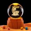 Unicorn Night Light Crystal Ball Ornament - Creative Gift for Festivals & Boyfriend Display Stand