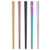 1 Pair Stainless Steel Tableware Colorful Length 23cm Reusable Chopsticks Dishware Wedding Party Festival Occasions Chinese Gift