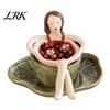 Decorative Tea Steeper for Lovers Bathing Girl Infuser Loose Leaf Tea, Fine Mesh Strainer, Creative Resin Personalized Accessory Sitting Figure Filter