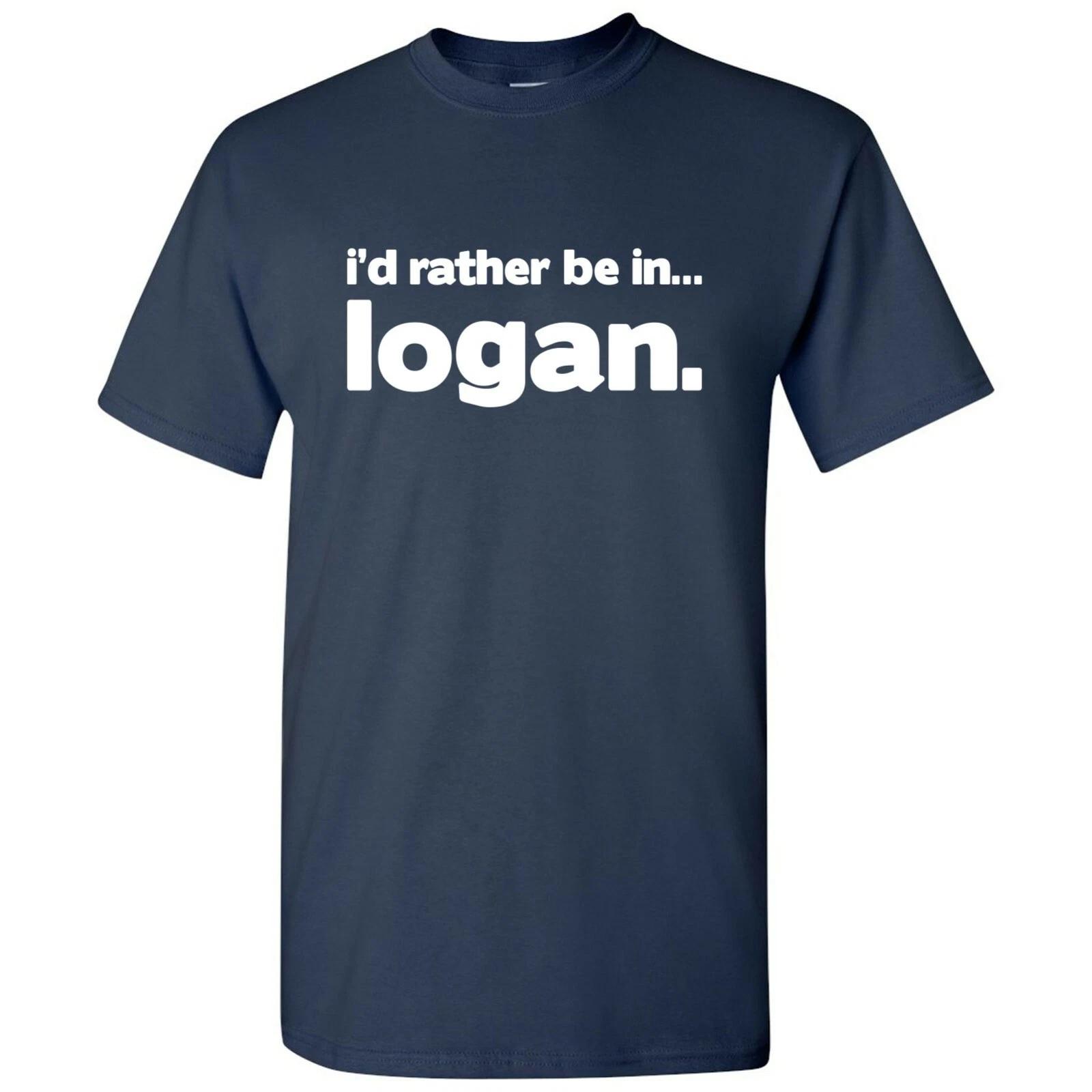 I d Rather Be In Logan - Hometown Pride Sports T-Shirt - Navy S
