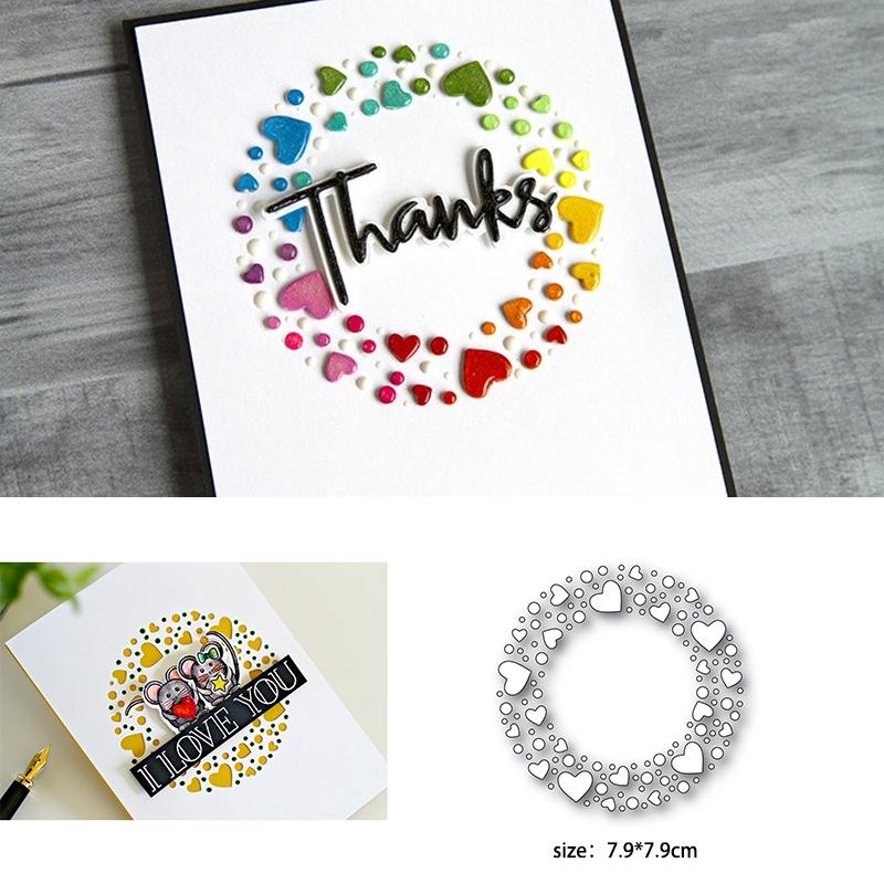 

Металлические режущие штампы в форме сердца для DIY Скрапбукинга, фотоальбома, тиснения, бумажные карты, штампы серебряный