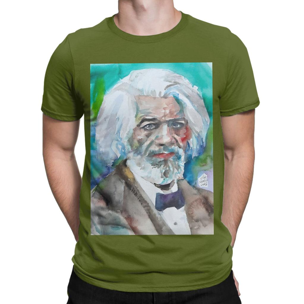 Frederick Douglass Watercolor Portrait Funny 100 Cotton Tshirt Frederick Douglass Tops Tees For Unisex