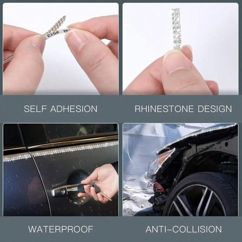 5-Meter/Roll DIY Rhinestone Strip for Car Crystal Diamond Decoration Car Diamond Decoration Self-Adhesive Diamond Crafts DIY Rhinestone Strips