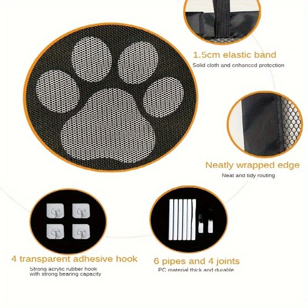 Breathable Dog Fence Isolation Gate Mesh Portable Pet Isolated Network  Pet Isolated Mesh Barrier