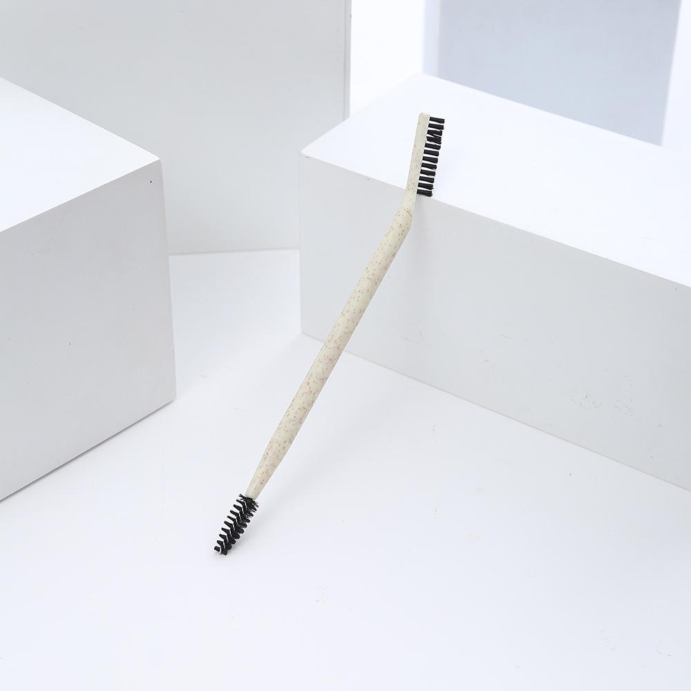 Portable Dual-Head Eyebrow & Eyelash Brush: Comb & Curl with One Tool for Effortless Beauty.