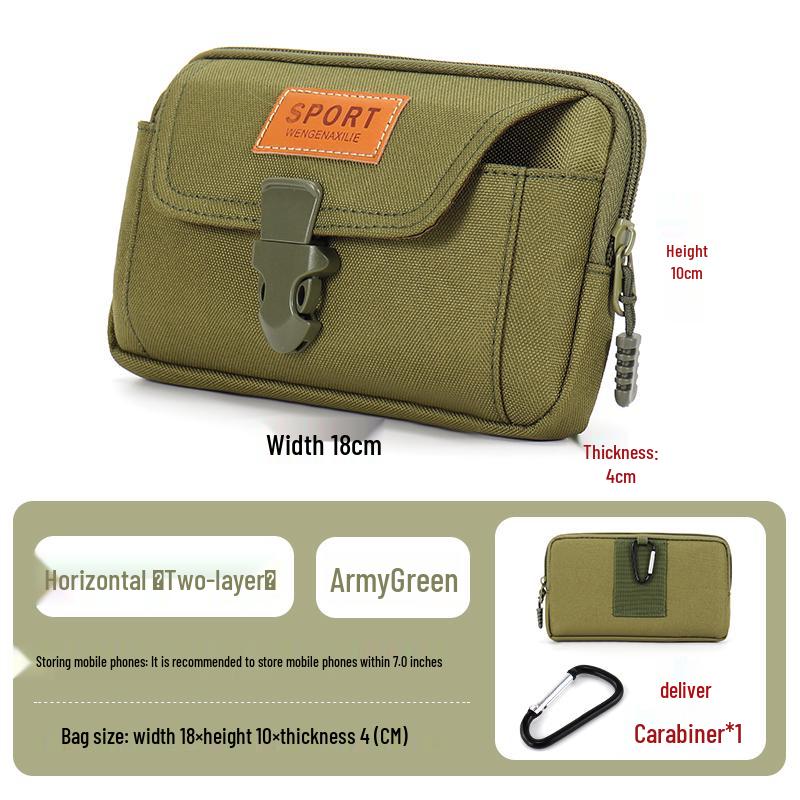 Men's Trendy Multifunctional Leather Phone Belt-Loop Pouch: Waist Bag and Tool Holder for Construction Site Work