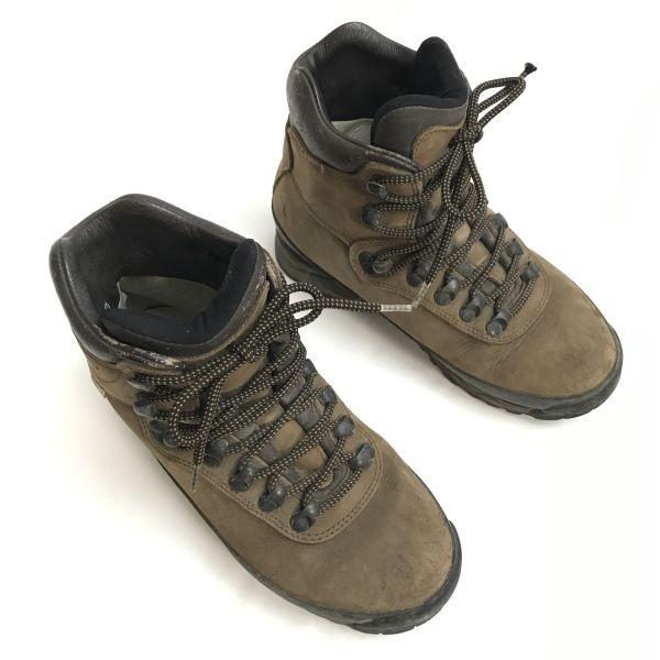 montbell OutDry leather trekking boots 23.5 brown mountain outdoor shoes(USED)