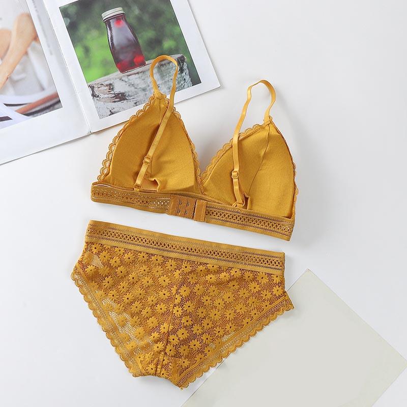 Ladies Underwired Bra Lace Beauty Back Suit Underwear