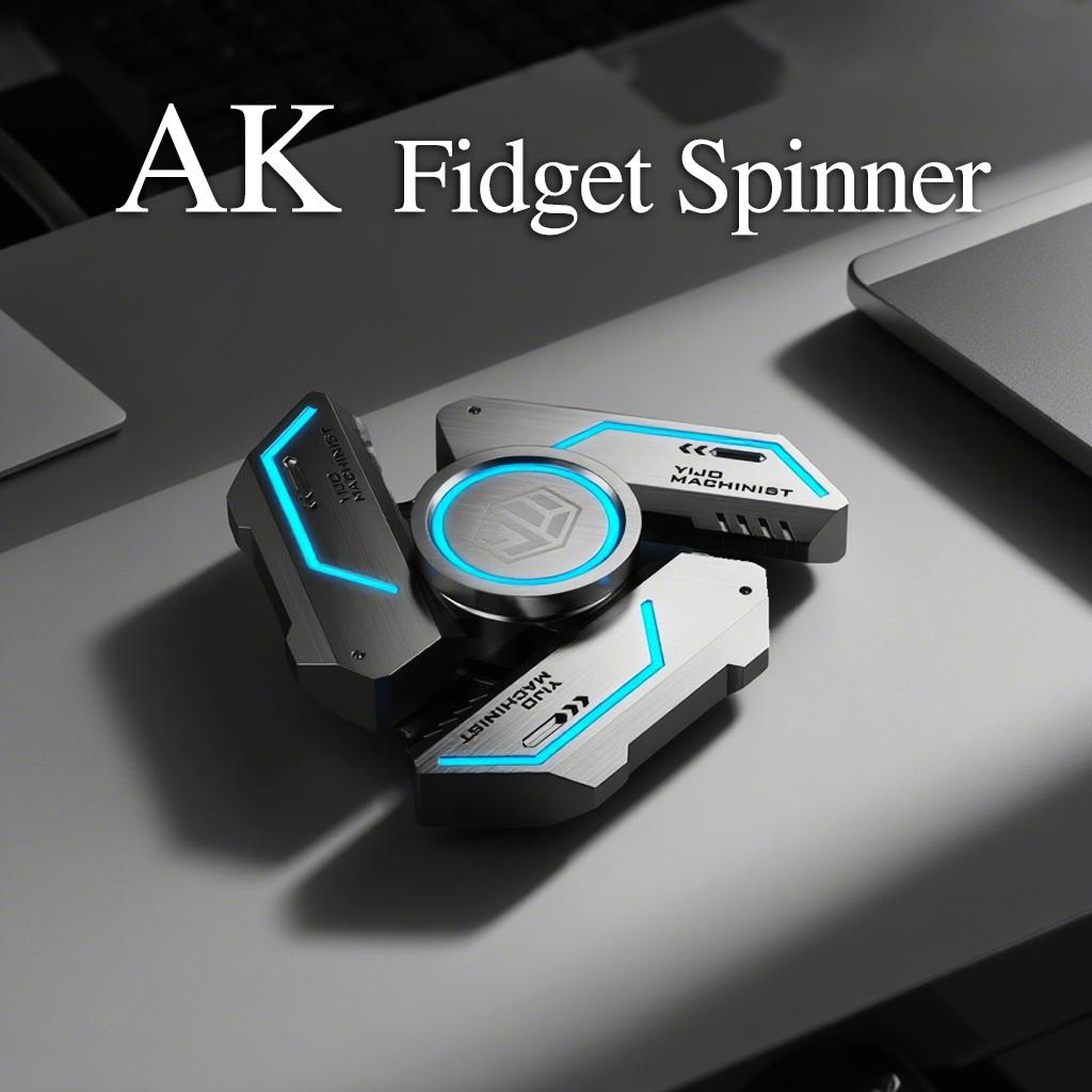 Metal Fidget Spinnerglow In The Dark Quiet Bearings, Stress Relief Toy For Kids & Adults, Cool Gift For Anxiety Relief