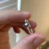 Elegantní prsten s černým zirkonem ve tvaru hvězdy pro ženy - Luxusní, módní design pro ukazováček a osobní styl
