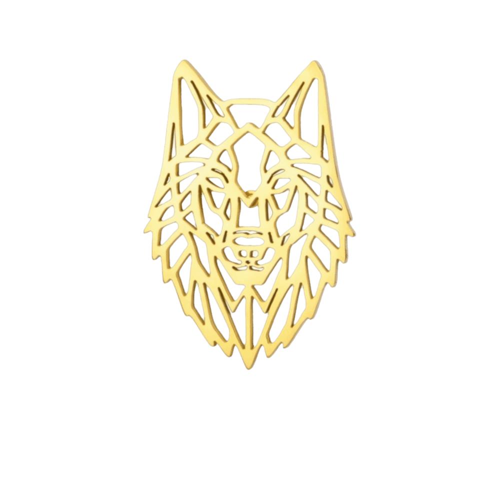 Stainless Steel Suit Collar Badges Lion Vintage Lapel Pins Phoenix Brooches  Decoration