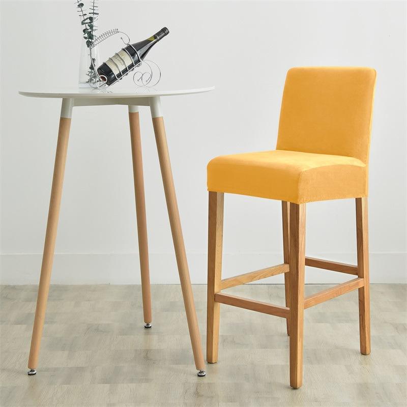 Fortykket Barstoltrekk Sølvrev Fløyel Fløyelsstoff Elastisk Hjem Hotell Klubb Barstoltrekk Stoltrekk