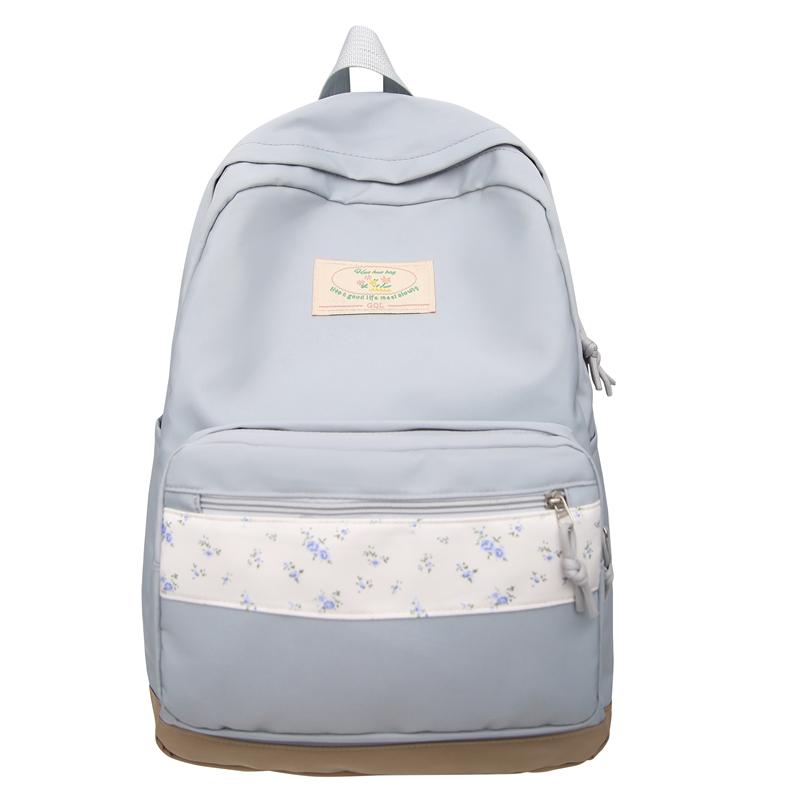 

Цветочный принт школьная сумка женская пэчворк рюкзак дорожный рюкзак синий