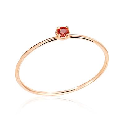 [Bnbgold] 14K/18K Briliantový kubický zirkón Kameň narodenia 2mm Január Granát Napínací prsteň Npr29778