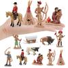 Realistic Wild West Character Model Set Including Chief Warrior Cowboy And Indian Woman