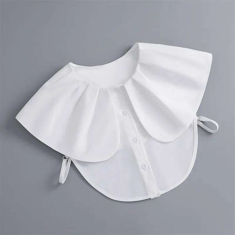 Girl Shirt Detachable Collar Chiffon White Round Neck Lapel Fake Collar Decoration Ladies Neck Clothing Accessories