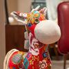 Pivoine Fleur Cheval Peluche Style Chinois Année du Cheval Mascotte Tissu Floral Ornement Zodiaque Décoration Fête du Printemps