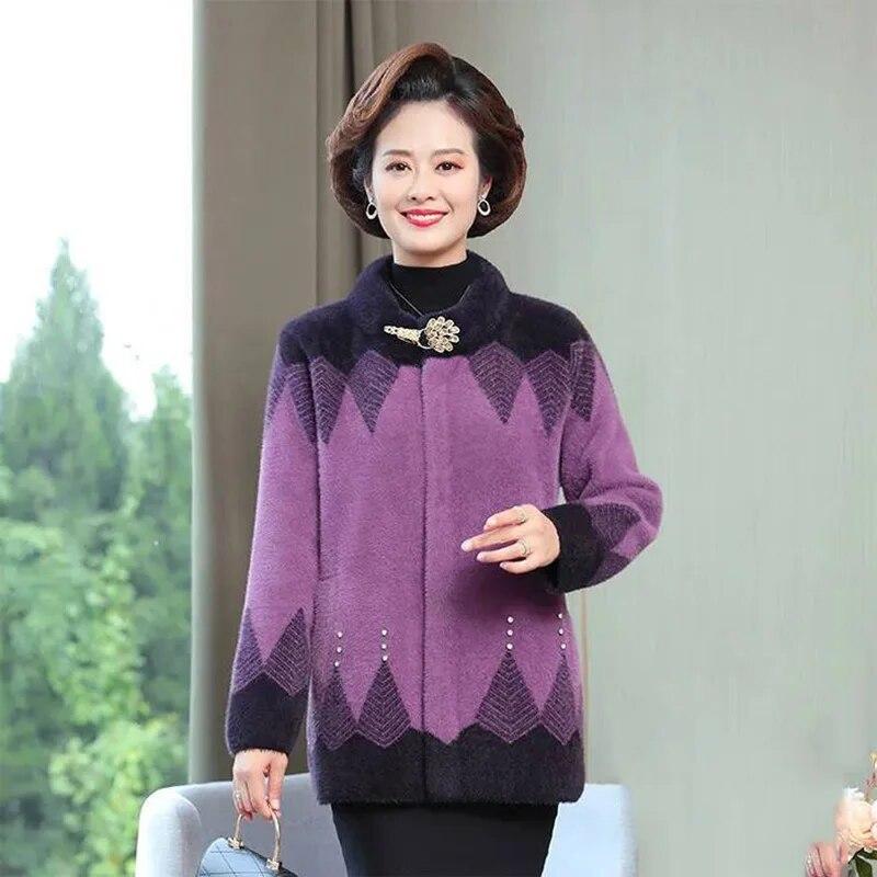 

Осень-зима, новая куртка из искусственного норкового бархата, женский утепленный твидовый кардиган, пальто из искусственного меха, теплая верхняя одежда 4XL