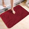 Flower Engraving Bathroom Mat Bath Non-slip Carpets In Wash Basin Bathtub Side Floor Rug Shower Room Doormat Memory Foam 3D Pad