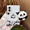 Kawaii Cartoon Panda Magnetic Phone Case For Samsung Galaxy Z Fold 8 Ultra 7 6 5 Fold7 Fold6 Cover with Magsafe Stand Cute Cases