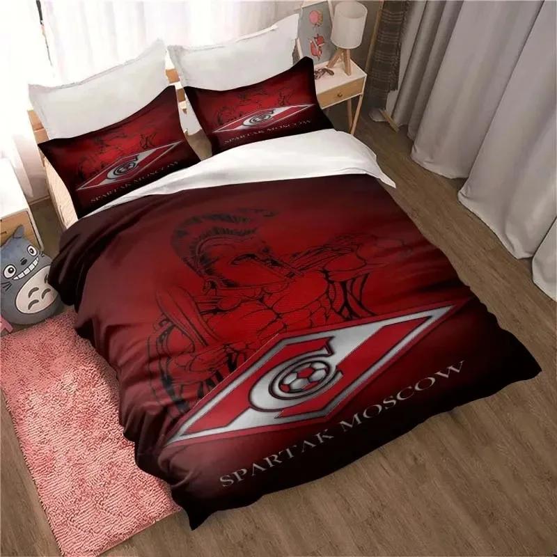 3D Print Fc Spartak Moscow Football Bedding Set Double Twin King Duvet Cover Comforter Pillowcase Boys Girls Adults Bedroom