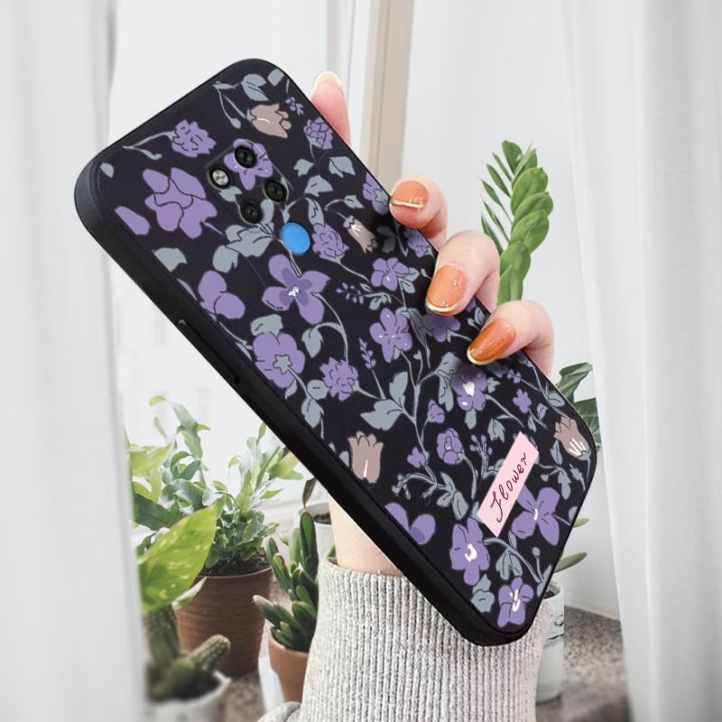 

Чехол для телефона с мультяшным красочным узором, квадратный, жидкий, силикон, TPU, полное покрытие, противоударный, защитный чехол для камеры Huawei Honor Vivo Vivo Y9S чёрный