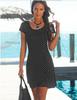 Polka Dot Summer Dress - Casual Short Sleeve with Ruffles