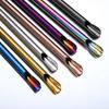 4Pcs Straw Spoon Durability Stirring Spoon Drinking Straw for Smoothie Milkshake Bar Reusable Stainless Steel Scoop