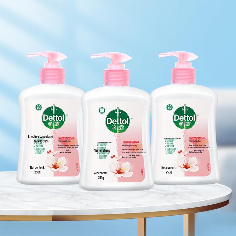 

Dettol Antibacterial Moisturizing Hand Wash, Floral Scent (3x250g)