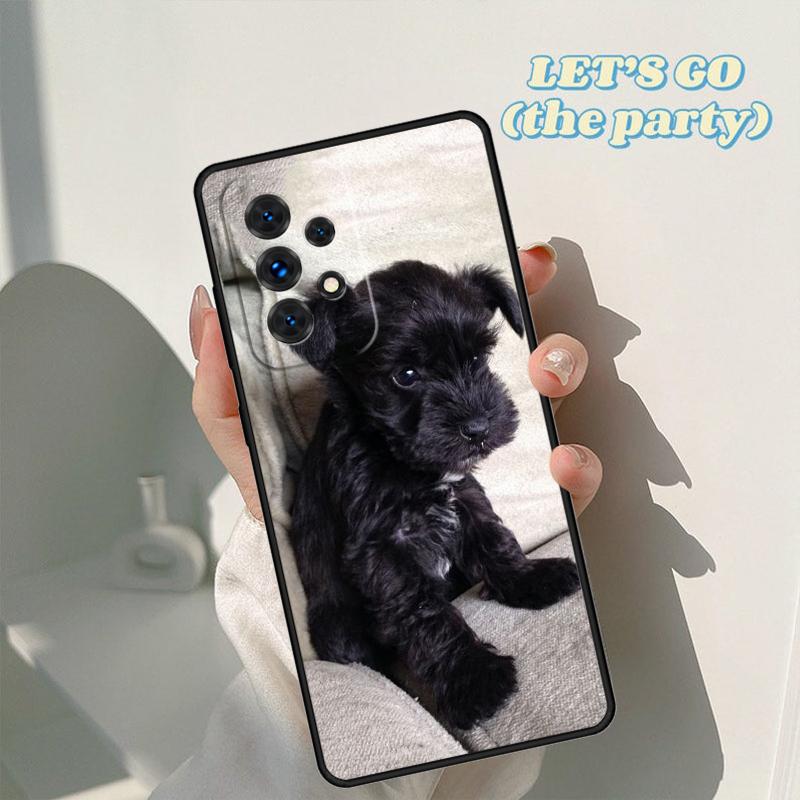 Miniature Schnauzer Puppy Dog Phone Case For Samsung A42 A31 A40 A51 A71 A32 A80 A91 A52 A72 A73 A20e A21S A50 A70 A11 A12 Cover