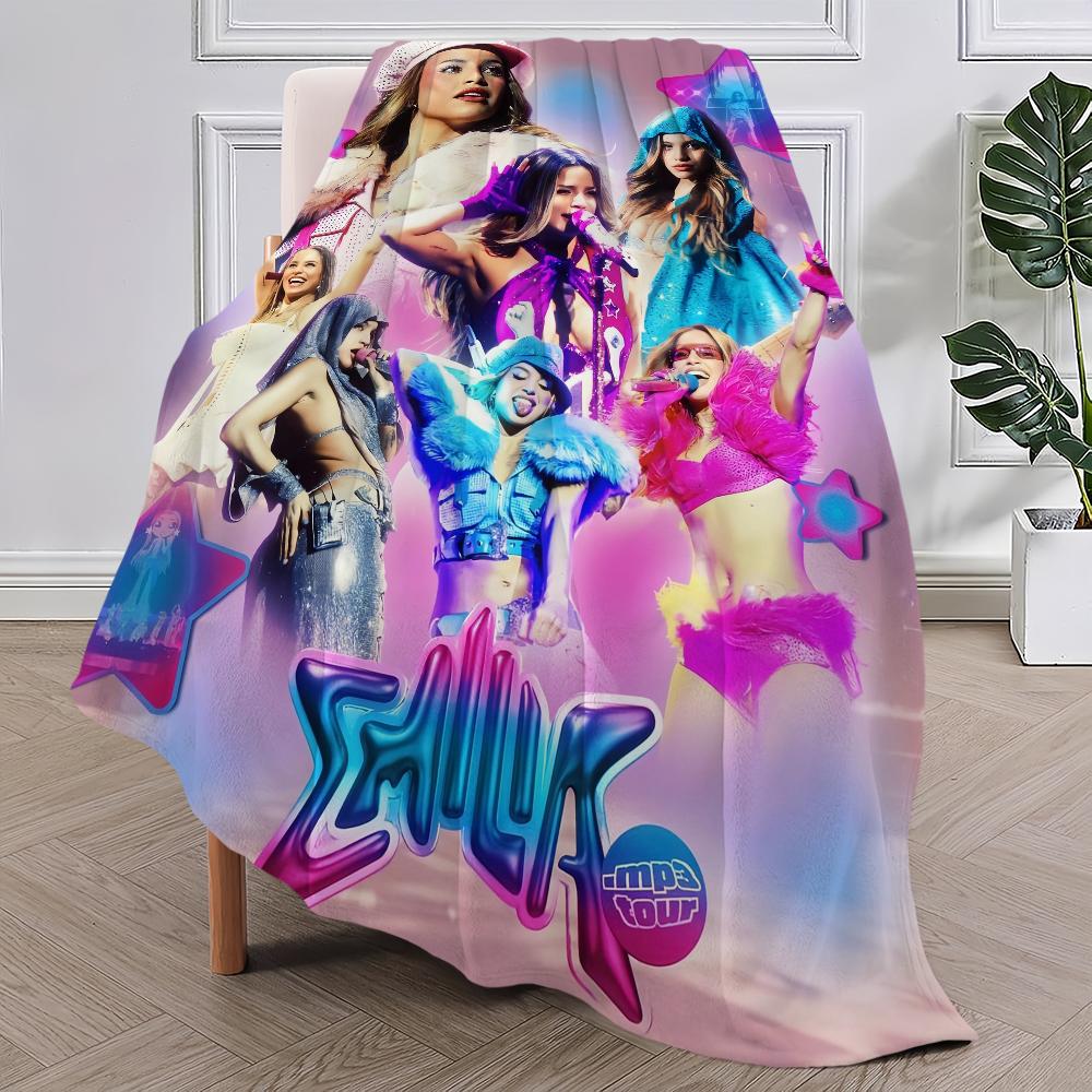 Singer Emilia Mernes Mp3 Blanket Plush Nap Sofa rug for Living Room Warm Office Bedroom Birthday Home Travel Kid Gifts
